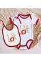 BK Kids Love Designer Red Baby Bodysuit and Bib Gift Set #1, 0–3 Months - 2