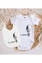BK Kids Atatürk-Themed White Baby Bodysuit and Bib Gift Set-21, 3–6 Months - 2