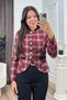 Elvora – Single Jacket - Plaid Pattern, Stand-Up Collar, Short Jacket 8661