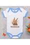 Bk Kids Merabayin Designed Blue Baby Bodysuit - 1, 0-3 Months.