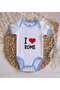BK Kids "I Love Rome" Blue Baby Bodysuit - Style 1, 3–6 Months - 3