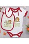 Bk Kids I Want an Ep Design Red Baby Bodysuit and Bib Gift Set - 2, 12-18 Months.