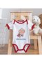 BK Kids "Super Girl" Design Red Baby Bodysuit and Bib Gift Set - 1 en126256 - 5