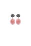 Marka Zr Model, Pink Resin Earrings with Shiny Stones. - 2