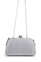 Floral Stone-Embellished Chain-Link Venom Women's Evening Bag - 5