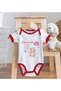 BK Kids "My Uncle Loves Me the Most" Design Red Baby Bodysuit and Bib Gift Set-1 12-1 - 4