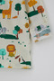 Boys' Pajama Set, Safari Theme, Cute Animal Pattern, Ages 4-8, Yellow. - 8