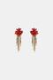 Marka Zr Model Earrings with Crystal and Tassel Details - 3