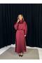 Long-Sleeved Satin Dress