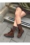 Coffee Suede (Otis) Women's Lace-Up Boots with Fur Lining. - 5