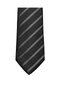 Grey Striped Classic Black Tie – 8 cm Wide - 6