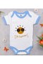 BK Kids "First Trip" Design Blue Baby Bodysuit-1, 12–18 months