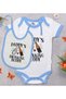 Bk Kids Daddy's Drinking Buddy Design Blue Baby Bodysuit and Bib Gift Set - 1, for 0-3 Months.