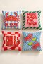 Set of 4 Riviera Club Colorful Crab and Summer Breeze Pillow Covers, Double-Sided Print, 43X43 Cm.