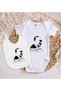 Bk Kids Atatürk-Themed White Baby Bodysuit and Bib Gift Set - 26, 0-3 Months. - 2