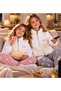 Girls' and Boys' Ecru Plush Vest with Zipper, Rabbit Embroidery, Mock Neck, Sleeveless Top, Ages 8–13, White - 6