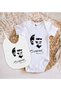 Bk Kids Atatürk-Themed White Baby Bodysuit and Bib Gift Set - 24, 0-3 Months. - 2
