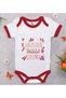 Bk Kids Red Baby Bodysuit with a Design Featuring a Ball and Honeycomb Pattern - 1, 0-3 Months.