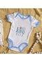 BK Kids "Lord of the Piiz" Design Blue Baby Bodysuit-1, 0-3 Months - 2