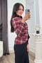 Elvora – Single Jacket - Plaid Pattern, Stand-Up Collar, Short Jacket 8661 - 3