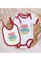 "Good Vibes Only" Red Baby Bodysuit and Bib Gift Set #1—0–3 Months - 2