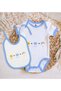 Bk Kids Mommy, Daddy, and Me – Designed Blue Baby Bodysuit and Bib Gift Set – 1, 0-3 Months. - 2