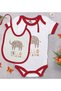 Bk Kids Hello Little One Designed Red Baby Bodysuit and Bib Gift Set - 1, 0-3 Months.