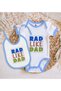 BK Kids "Rad Like Dad" Design Blue Baby Bodysuit and Bib Gift Set-1, 12–18 Months - 2