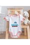 BK Kids "Breakfast Time" Design Pink Baby Bodysuit and Bib Gift Set #1, 0–3 Months - 4