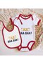BK Kids "Az Baa Bak" Design Red Baby Bodysuit and Bib Gift Set-1, 12–18 months - 2
