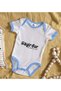 BK Kids Hayirdur-Designed Blue Baby Bodysuit-1, 0–3 Months - 2
