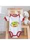 "Give Me to My Aunt Slowly" Red Baby Bodysuit and Bib Gift Set—1 1 - 4