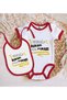 BK Kids Takun Bağa Kukari-Designed Red Baby Bodysuit and Bib Gift Set-1, 12–18 months - 2