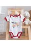 Bk Kids Red Baby Bodysuit with the Same Bubá Design - 1, 0-3 Months. - 4