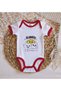 "Always Smile" Design Red Baby Bodysuit-1, 0–3 Months - 3