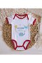 Bk Kids Red Baby Bodysuit with Mother and Father Design - 1, 12-18 Months. - 3