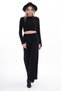 Women's Knitwear Crop Two-Piece Set with Knitted Pants Cty-Şml-265002 - 3