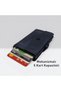 Genuine Leather Card Holder Wallet with Snap Closure and RFID Protection - 2