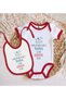 BK Kids "Dad Tells a Story" Design Red Baby Bodysuit and Bib Gift Set-1, 0-3 Months - 2