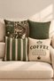 Set of 4 Coffee Break Khaki Coffee Cup and Coffee Cushion Covers, Double-Sided Print, 43X43 Cm. - 2