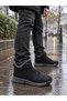 Konay 831 Water and Rain Resistant Pull-Up Genuine Leather Half Boots with a Wool Lining.