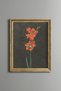 Red Flower Branch - Vintage Patterned Painting - Slim Model