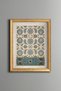 Blue Floral Geometric Pattern - Vintage Patterned Painting - Slim Model