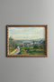 Saint-Ouen-L’Aumône Landscape - Vintage Patterned Painting - Slim Frame