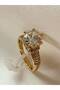 Steel Ring Original Xuping Quality Zircon Stone Gold