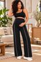 Palazzo Maternity Pants with Front Stripe Detail