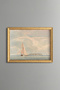 Sailing Boat on the Sea - Vintage Patterned Painting - Slim Model