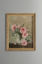 Pink Rose Branch - Vintage Patterned Painting - Slim Model