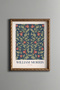 Navy Blue Garden Pattern - Vintage Patterned Painting - Slim Model