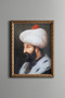 Portrait of Fatih Sultan Mehmet - Vintage Patterned Painting - Slim Model